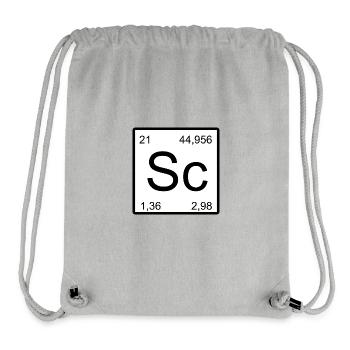 Scandium Sc Periodic Table Minimalism - Stanley/Stella Recycled Gym Bag - heather grey - Front