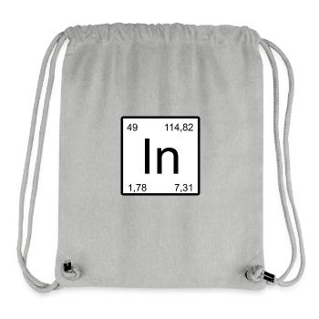Indium Minimal Element Typography - Stanley/Stella Recycled Gym Bag - heather grey - Front