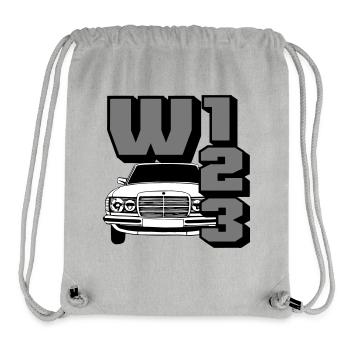 MB w123 , Youngtimer , Oldtimer , Kult Car (25) - Stanley/Stella recycelter Gym Bag - Grau meliert - Vorne