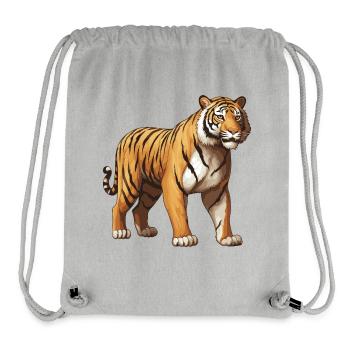 Tiger Animal - Stanley/Stella Recycled Gym Bag - heather grey - Front