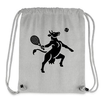 Cow Tennis Balloon Silhouette Minimalist - Stanley/Stella Recycled Gym Bag - heather grey - Front