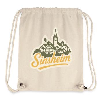 Sinsheim Kraichgau - Illustration Handlettering - Stanley/Stella recycelter Gym Bag - Naturweiß - Vorne
