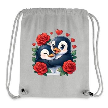 Zweisamkeit Pinguine Rosenherz - Stanley/Stella recycelter Gym Bag - Grau meliert - Vorne