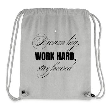 work hard - Stanley/Stella Recycled Gym Bag - heather grey - Front