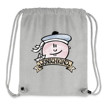 Wunschkind / Baby / Seemann / Ahoi / Geburt / Boot - Stanley/Stella recycelter Gym Bag - Grau meliert - Vorne