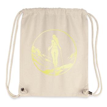 Nordic Walking Woman - Stanley/Stella Recycled Gym Bag - natural - Front