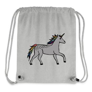Cute Unicorn - Stanley/Stella Recycled Gym Bag - heather grey - Front