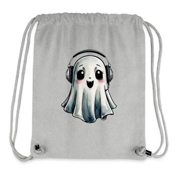 Cute Vampire Ghost - Stanley/Stella Recycled Gym Bag - heather grey - Front