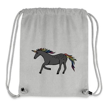 Licorne rapide - Sac à cordon recyclé Stanley/Stella - gris chiné - Devant