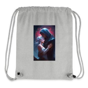 Couple fantastique éthéré passionné - Sac à cordon recyclé Stanley/Stella - gris chiné - Devant