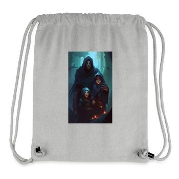 Gloomy medieval fantasy family - Stanley/Stella Recycled Gym Bag - heather grey - Front