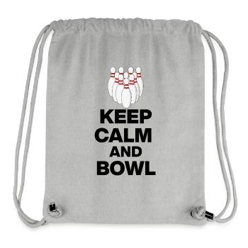KEEP CALM AND BOWL, STRIKE MEISTER! PIN SNIPER - Stanley/Stella recycelter Gym Bag - Grau meliert - Vorne