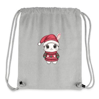 Bunny Christmas Comic - Stanley/Stella Recycled Gym Bag - heather grey - Front