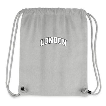 London logo: Collegiate design with British style - Stanley/Stella Recycled Gym Bag - heather grey - Front