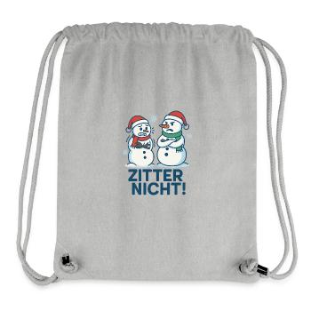 Zitter Nicht lustiges Meme als Weihnachtsmotiv - Stanley/Stella recycelter Gym Bag - Grau meliert - Vorne
