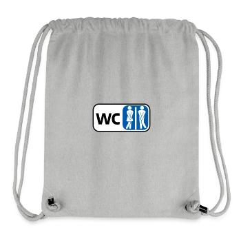  WC Silhouettes Hommes Femmes - Sac à cordon recyclé Stanley/Stella - gris chiné - Devant