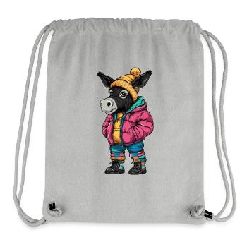 Donkey Mode Hiver - Sac à cordon recyclé Stanley/Stella - gris chiné - Devant
