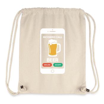 Bier Incoming Call Beer JGA Herren Männerabend - Stanley/Stella Recycled Gym Bag - natural - Front