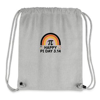 Happy Pi Day 3.14 Rainbow Fans - Stanley/Stella Recycled Gym Bag - heather grey - Front