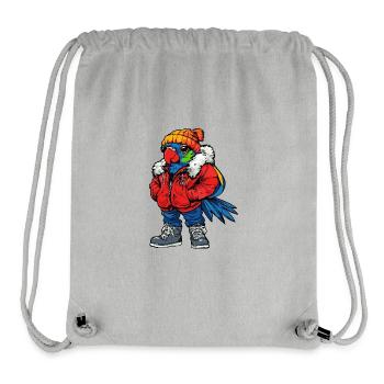 Papagai Lustig Winter - Stanley/Stella recycelter Gym Bag - Grau meliert - Vorne