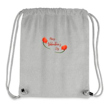 Coquelicot de la Saint-Valentin - Sac à cordon recyclé Stanley/Stella - gris chiné - Devant