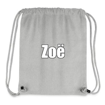 Zoe - (Menschenname) - Stanley/Stella recycelter Gym Bag - Grau meliert - Vorne