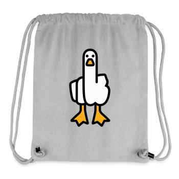 Oie de déclaration - Sac à cordon recyclé Stanley/Stella - gris chiné - Devant