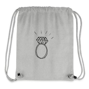 Diamond Ring - Stanley/Stella Recycled Gym Bag - heather grey - Front