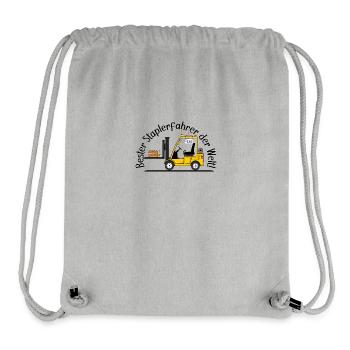 Staplerfahrer Bier Wurst beste Staplerfahrer - Stanley/Stella recycelter Gym Bag - Grau meliert - Vorne