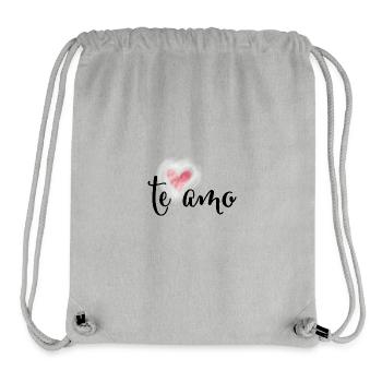 Te Amo - Sac à cordon recyclé Stanley/Stella - gris chiné - Devant