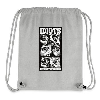 Idiots Everywhere - Stanley/Stella Recycled Gym Bag - heather grey - Front