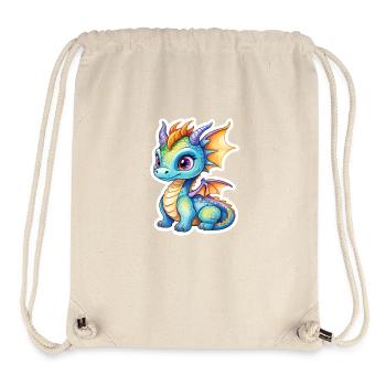 Aquarelles de dragon - Sac à cordon recyclé Stanley/Stella - blanc naturel - Devant