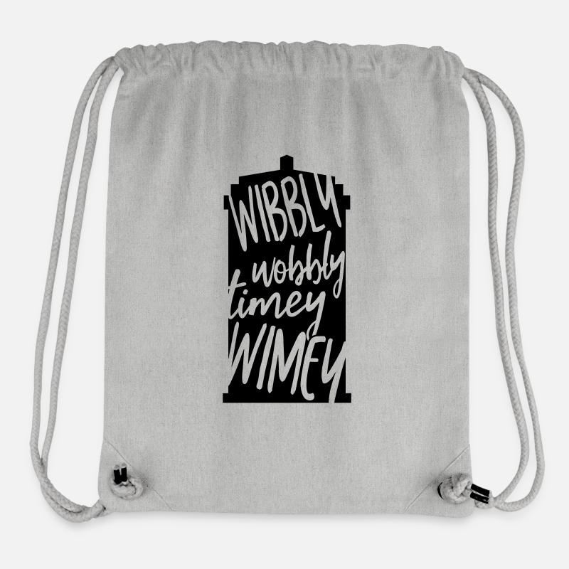 Wibbly Wobbly Timey WImey - Stanley/Stella recycelter Gym Bag - Grau meliert