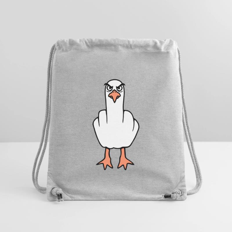 Möwe Mittelfinger Beleidigung Stinkefinger frech Stanley/Stella recycelter Gym Bag