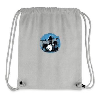 Drummer crazy blue - Stanley/Stella recycelter Gym Bag - Grau meliert - Vorne