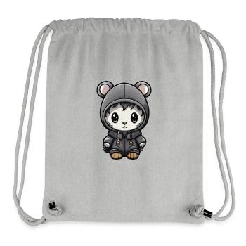 Mouse Winter Animal Baby Comic - Stanley/Stella Recycled Gym Bag - heather grey - Front