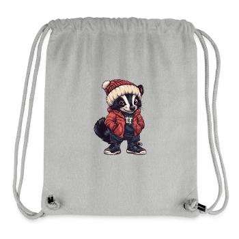 Skunk Funny Winter - Sac à cordon recyclé Stanley/Stella - gris chiné - Devant