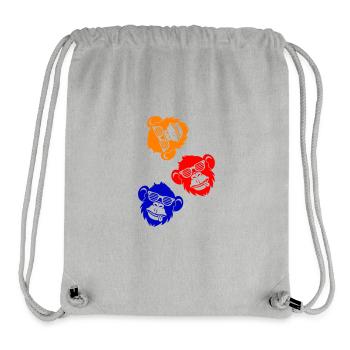 Affe Cool Kopf - Stanley/Stella recycelter Gym Bag - Grau meliert - Vorne