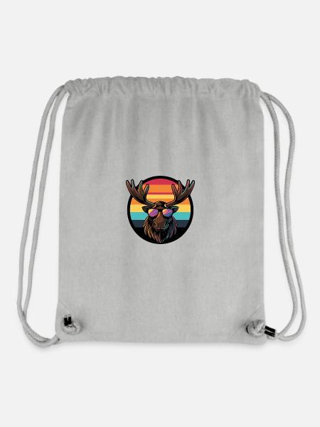 Elch Comic Cool Sommer - Stanley/Stella recycelter Gym Bag - Grau meliert