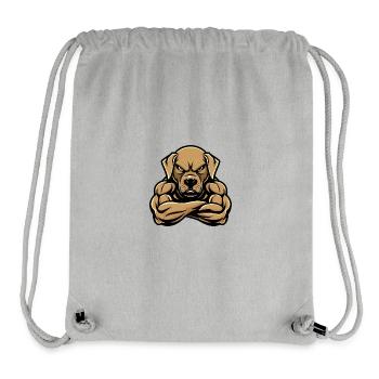 Labrador Dog Muscles Fitness - Stanley/Stella Recycled Gym Bag - heather grey - Front
