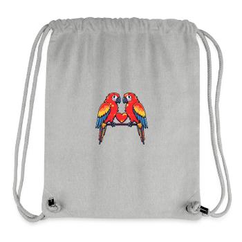 Papagai Paar Valentinstag - Stanley/Stella recycelter Gym Bag - Grau meliert - Vorne