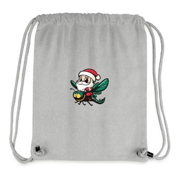 Libelle Weihnachtsmann - Stanley/Stella recycelter Gym Bag - Grau meliert - Vorne