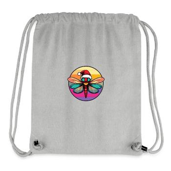 Libelle Weihnachten X-Mas - Stanley/Stella recycelter Gym Bag - Grau meliert - Vorne