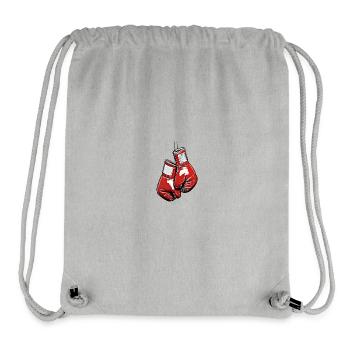Rote Boxhandschuhe – Kraftvolle Silhouette - Stanley/Stella recycelter Gym Bag - Grau meliert - Vorne