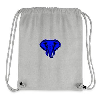 Elefant Tier Porträt - Stanley/Stella recycelter Gym Bag - Grau meliert - Vorne