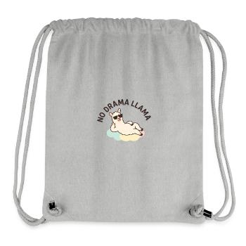 Casual llama illustration with sunglasses saying - Stanley/Stella Recycled Gym Bag - heather grey - Front