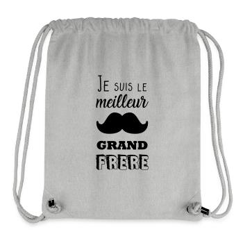 Grand frére - Sac à cordon recyclé Stanley/Stella - gris chiné - Devant