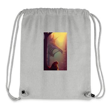 Creepy Horror Comic Alien on a strange planet land - Stanley/Stella Recycled Gym Bag - heather grey - Front