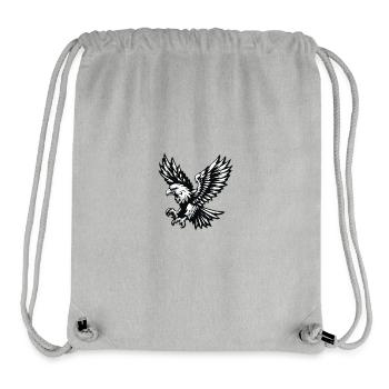 Eagle black white - Stanley/Stella Recycled Gym Bag - heather grey - Front