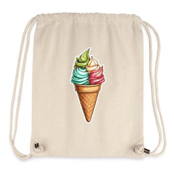 Bunte Swirl-Eiswaffel Muster - Stanley/Stella Recycled Gym Bag - natural - Front